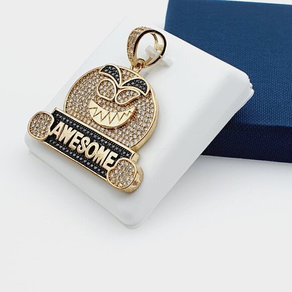 "14K Gold Plated Cubic Zircon Pendant, INUS1BR212 - Picture 6 of 11